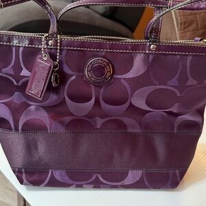 Coach Deep Purple Tote Bag